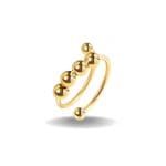 Rotierender Anti-Stress-Ring Aurora Gold Weißer Hintergrund