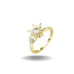 Rotierender Anti-Stress-Ring Sunce Gold Weißer Hintergrund