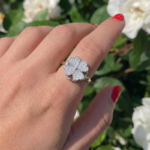 Ring Kleeblatt silbern