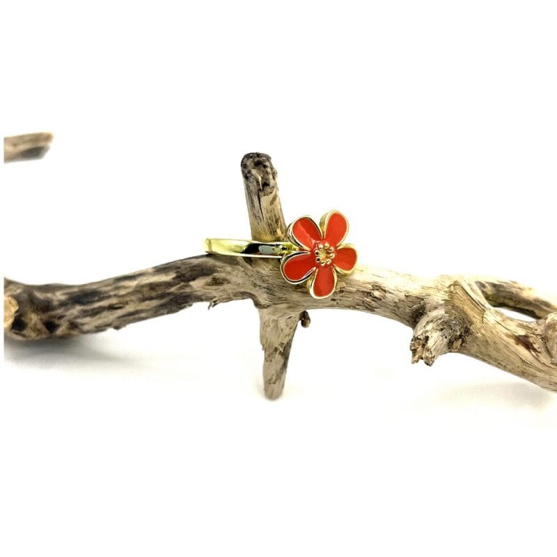 Ring anti-stress Blumen orange