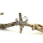 Anti-Stress-Ring silbern Frau