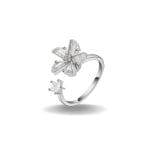 Drehbarer Ring AMORILLA Silber Weißer Hintergrund