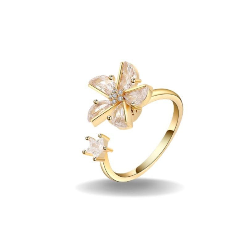 Drehbarer Ring AMORILLA Gold Weißer Hintergrund