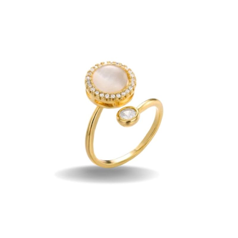 Drehbarer Ring EVOLUTEA Gold Weißer Hintergrund