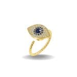 Drehbarer Ring OKO Gold Weißer Hintergrund