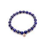 Armbänder Steine Lapislazuli Perle Roségold weißer Hintergrund