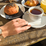 Ring Rosenquarz golden