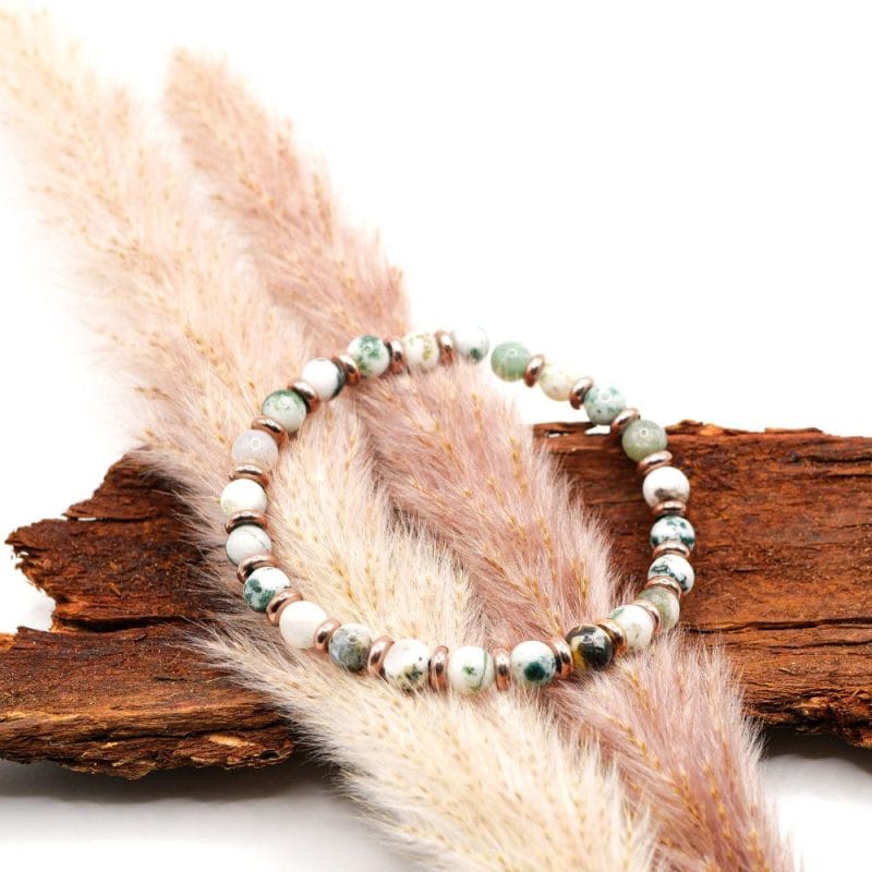 Armband Adèle Roségold aus Moos-Achat