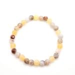 Armband Audra mehrere Steine _ Citrin - Botswana-Achat weißer Hintergrund