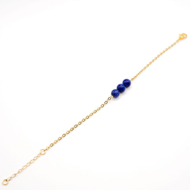 Kettenarmband Regina aus Lapislazuli weißer Hintergrund