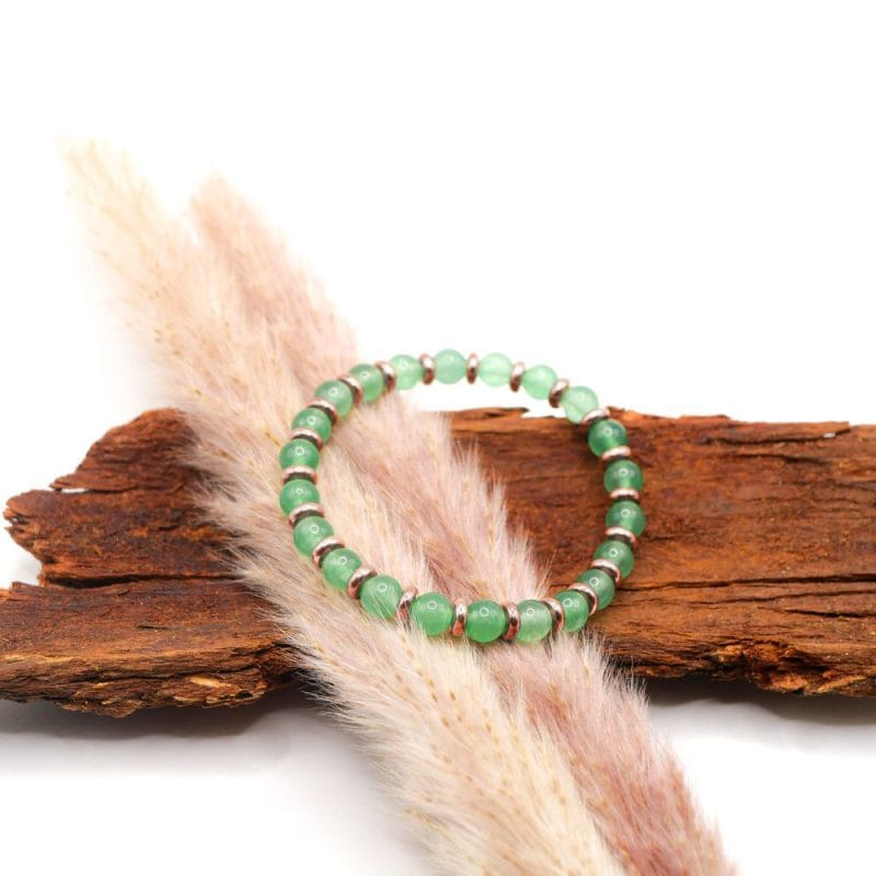 Armband Elah Roségold aus Grünem Aventurin