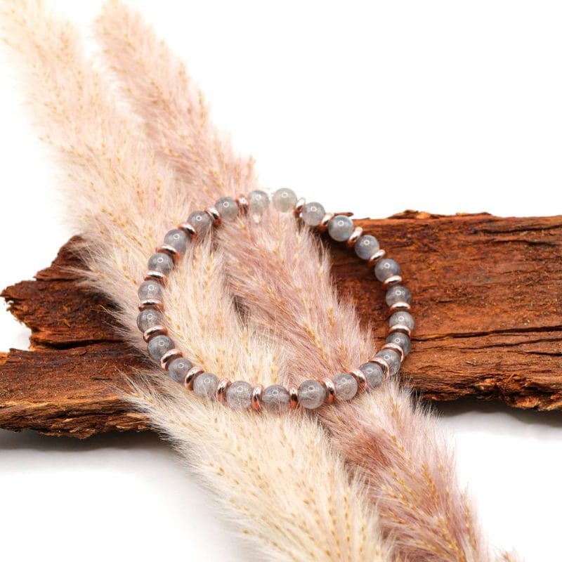 Armband Isabella Roségold aus Labradorit