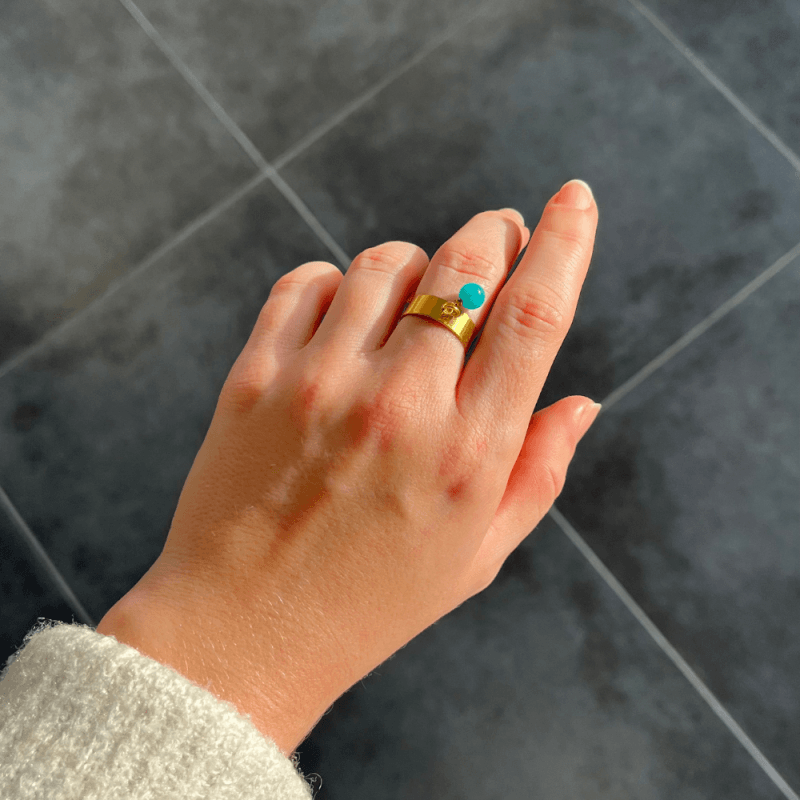 Ring Amazonit Frau Charm
