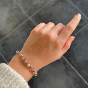Armband Labradorit Frau Pinkg Gold