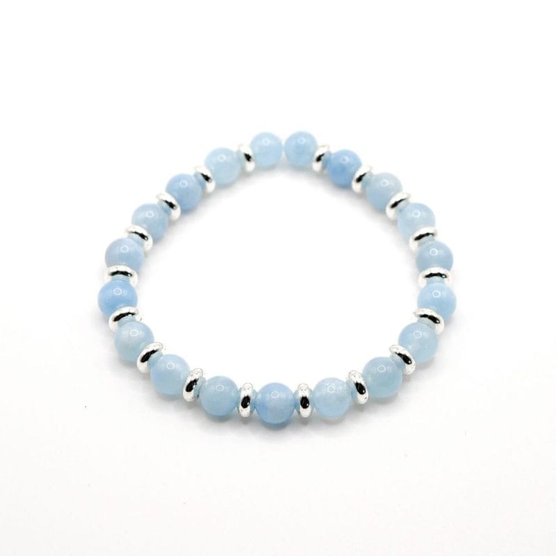 Weißer Hintergrund Armband Aquamarin