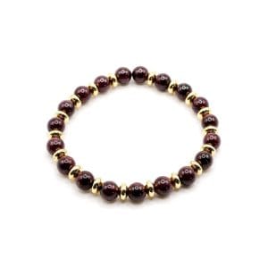 Weißer Hintergrund Armband Granat