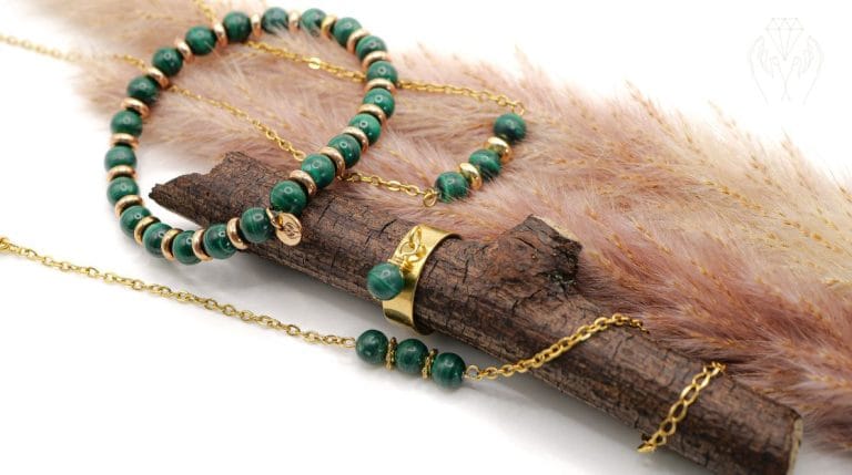 Schmuckset Malachit