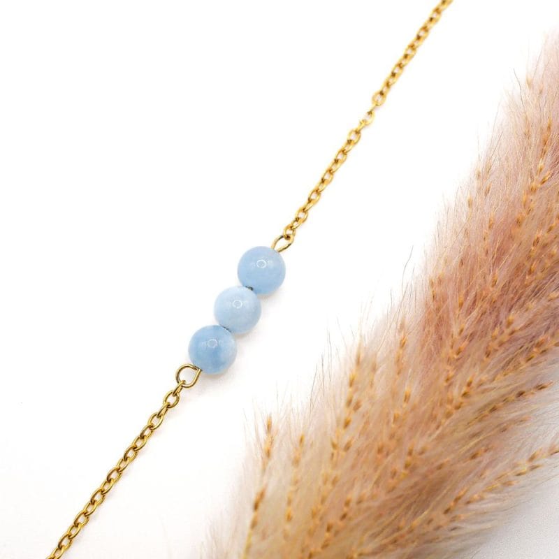 Kettenarmband Aquamarin