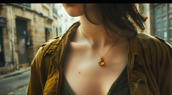 Collier en citrine lithotherapie