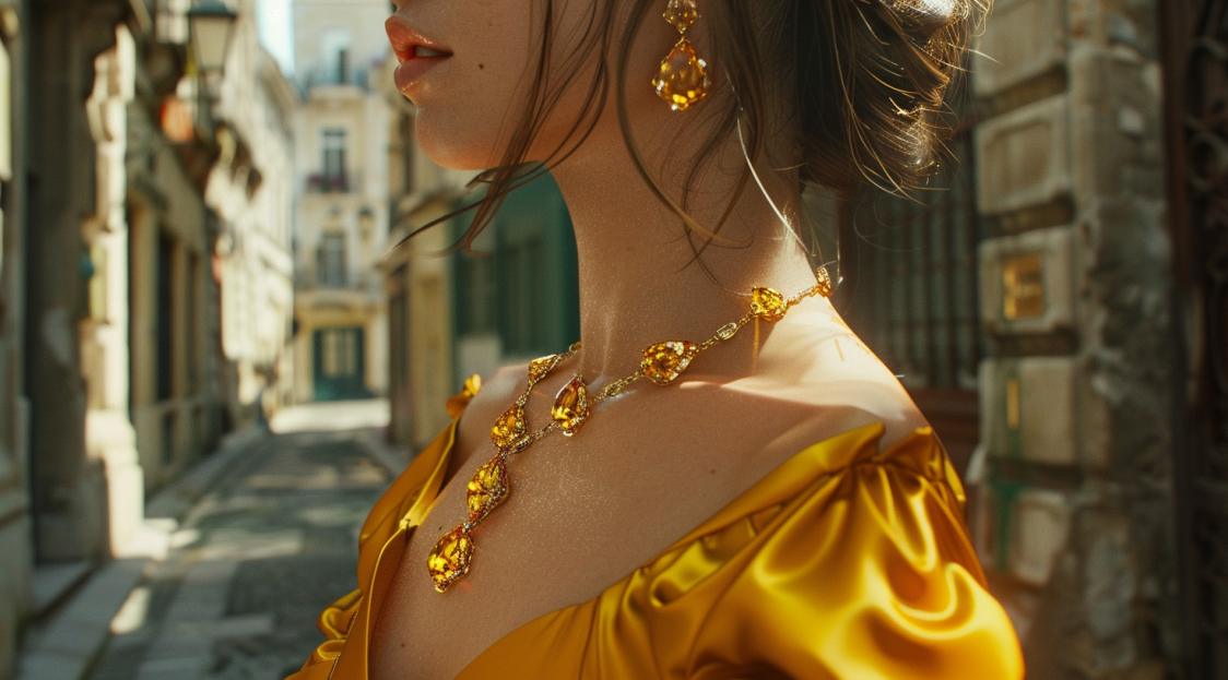 bijoux en citrine femme