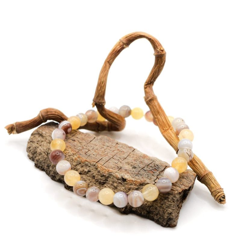 Armband Audra mehrere Steine Citrin - Botswana-Achat