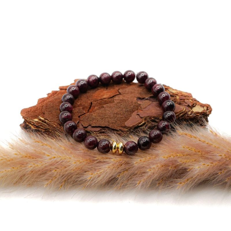 Bracelet Iris Argentee en Grenat
