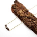 Halskette-Granat und Gold